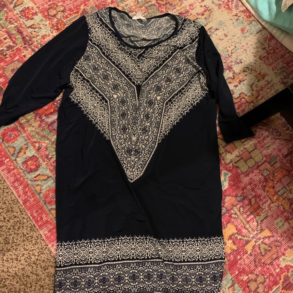 Navy Blue Shift Dress